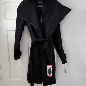 Halston Heritage Elegant Black Trench Coat